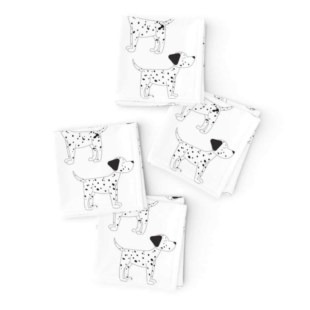 Dalmatian Dogs on White- Medium Print