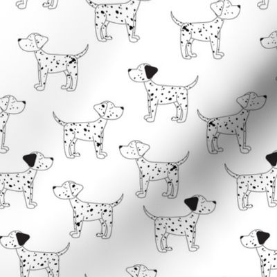 Dalmatian Dogs on White- Small Print