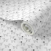 Dalmatian Dogs on White- X-Small Print