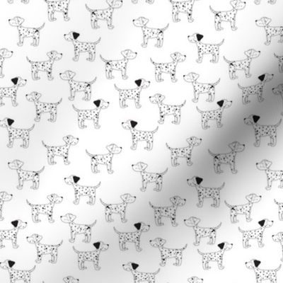 Dalmatian Dogs on White- X-Small Print