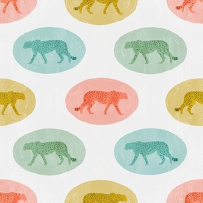 Rainbow Safari Cheetah Print Wallpaper
