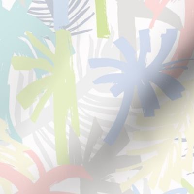 Pastel Palm Trees Tropical Print