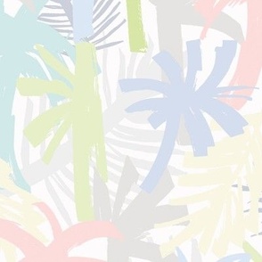 Pastel Palm Trees Tropical Print