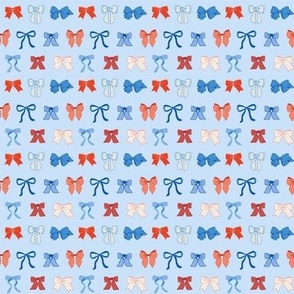 Patriotic Bows - Sky Blue - (Mini) 2x2