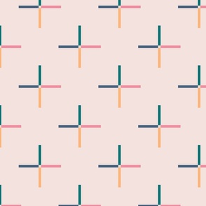 (M) Geometric Crosshair - colourful confetti colours