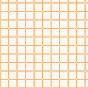 (M) geometric crosshair grid cream and orange