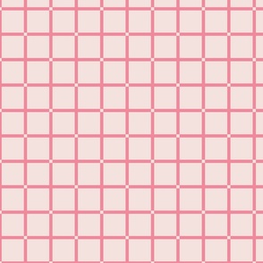 (M) geometric crosshair grid pale pink and pink