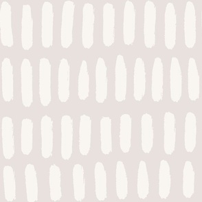 Brush mark organic stripe - large in beige and cream