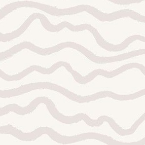 Hand painted textured  wiggly stripe in neutral, minimalist beige and cream 