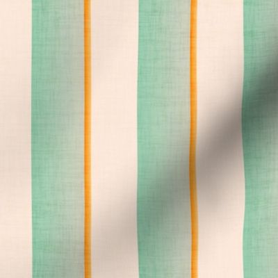summer stripes in mint and mustard