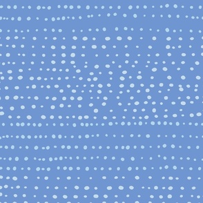 XL| Playful Light Blues Confetti dotty Dots on Cornflower Blue