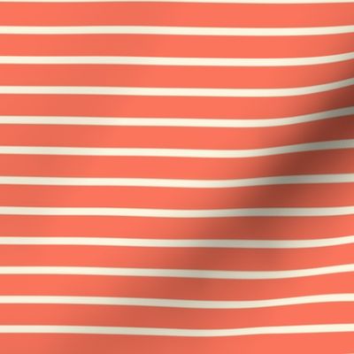 Bittersweet Coral Stripes