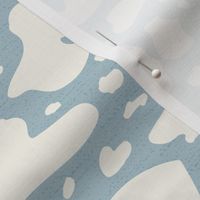 Minimal Cow Spot Print Denim Blue/ Ecru White Medium