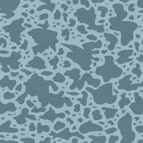  Minimal Cow Spot Print Denim Blue/ Ecru White Medium
