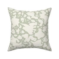  Minimal Cow Spot Print Sage Green/ Ecru White Medium