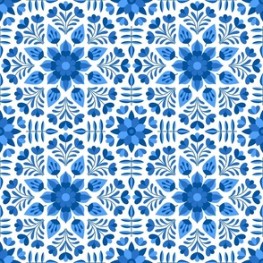 Floral ornament (blue)