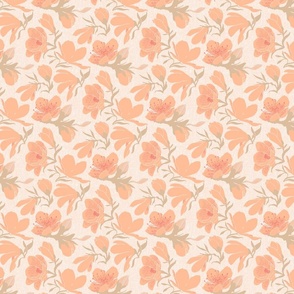 XS Dreamy Magnolia Flowers in Pantone Peach Fuzz Tones