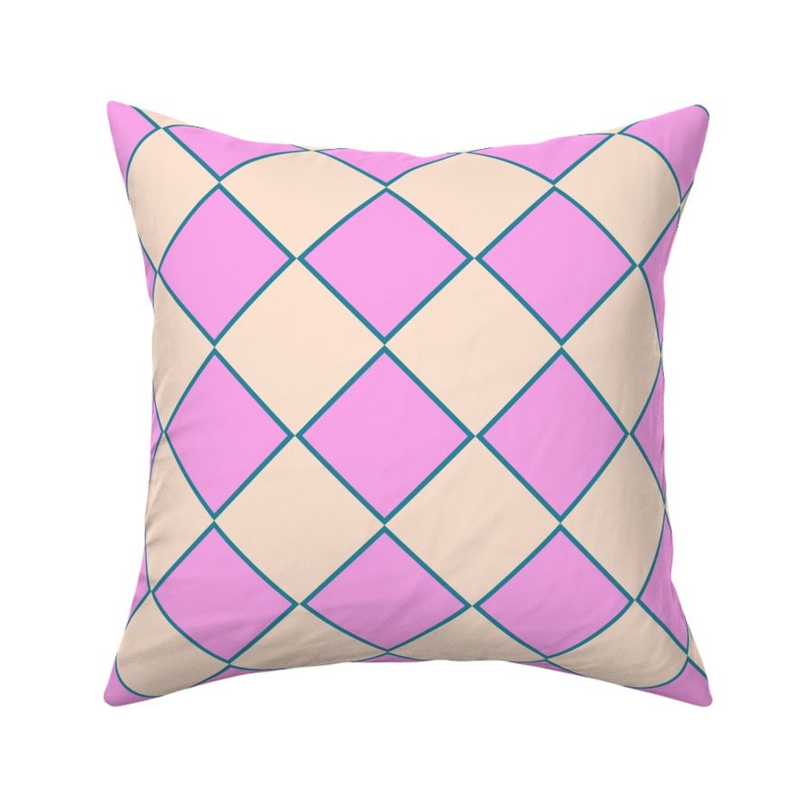 Retro pink checkers squares