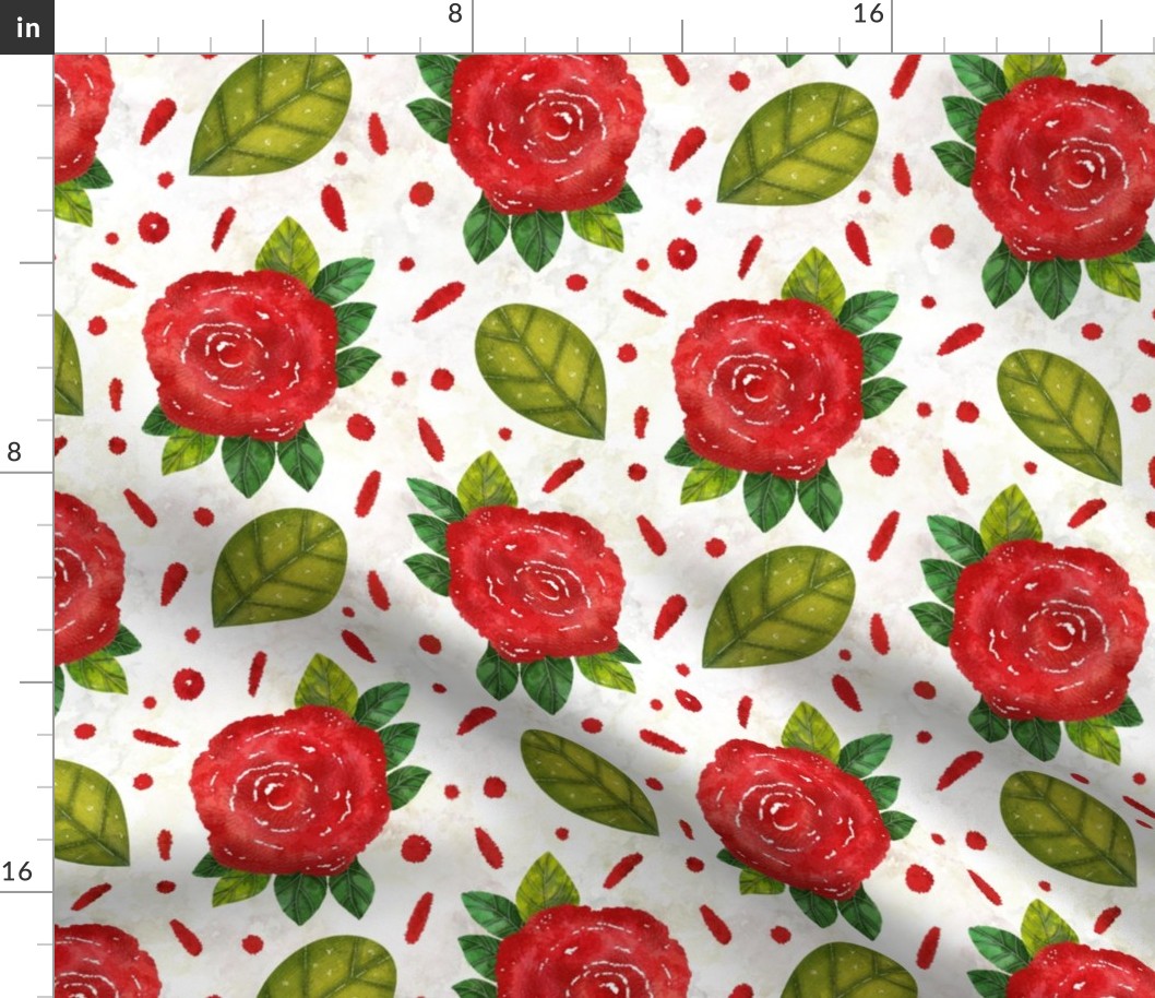 Red Rose Pattern: Nature's Palette