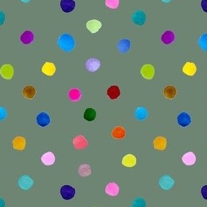 Lets Party Rainbow Watercolor Spots // Boho Sage
