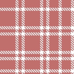 large tartan plaid / rhubarb