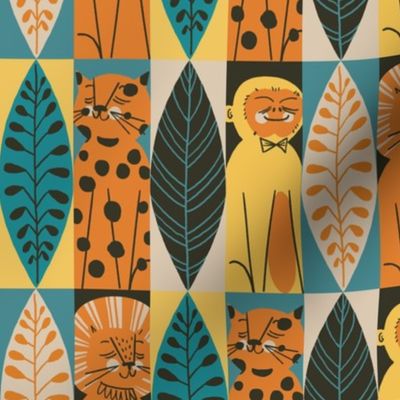 Summer Safari  - Lion, Cheetah and Monkey