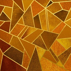 Gold Yellow Emerald Graphic Decoration Patterns with Golden Lines