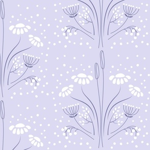 (XL)Floral Damask, Lavender Lilac, Extra Large Scale