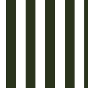 wide stripes-dark-army-green-and-white
