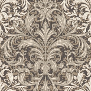 Rich Floral Damask Brown (revisited)