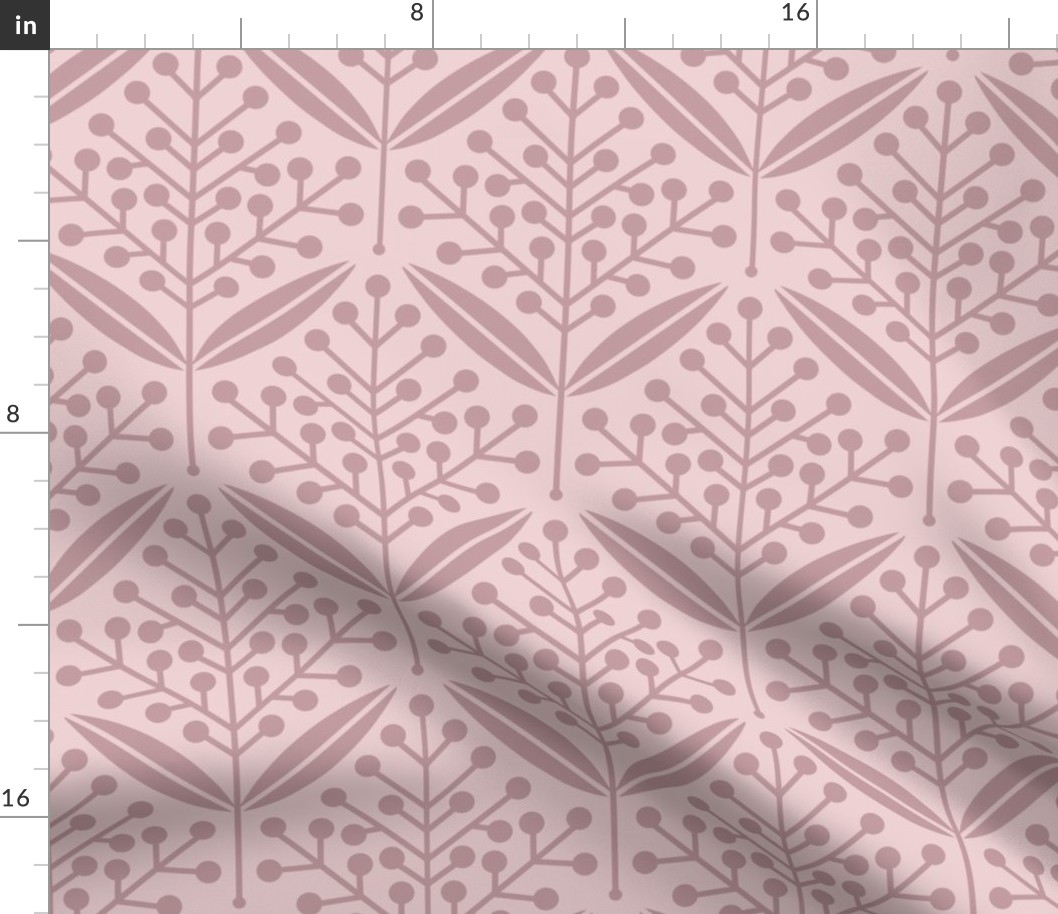 BIG Puce Branch 0039 U geometric pink abstract floral