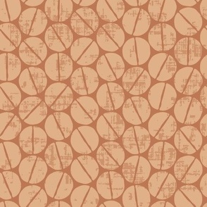 Kona Coffee Bean Abstract Dot in Cafe Copper Brown
