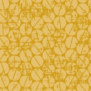 Kona Coffee Bean Abstract Dot in Pineapple Yellow