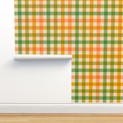Farmhouse Gingham Checkerboard - Green, Olive, Yellow and Coral - large