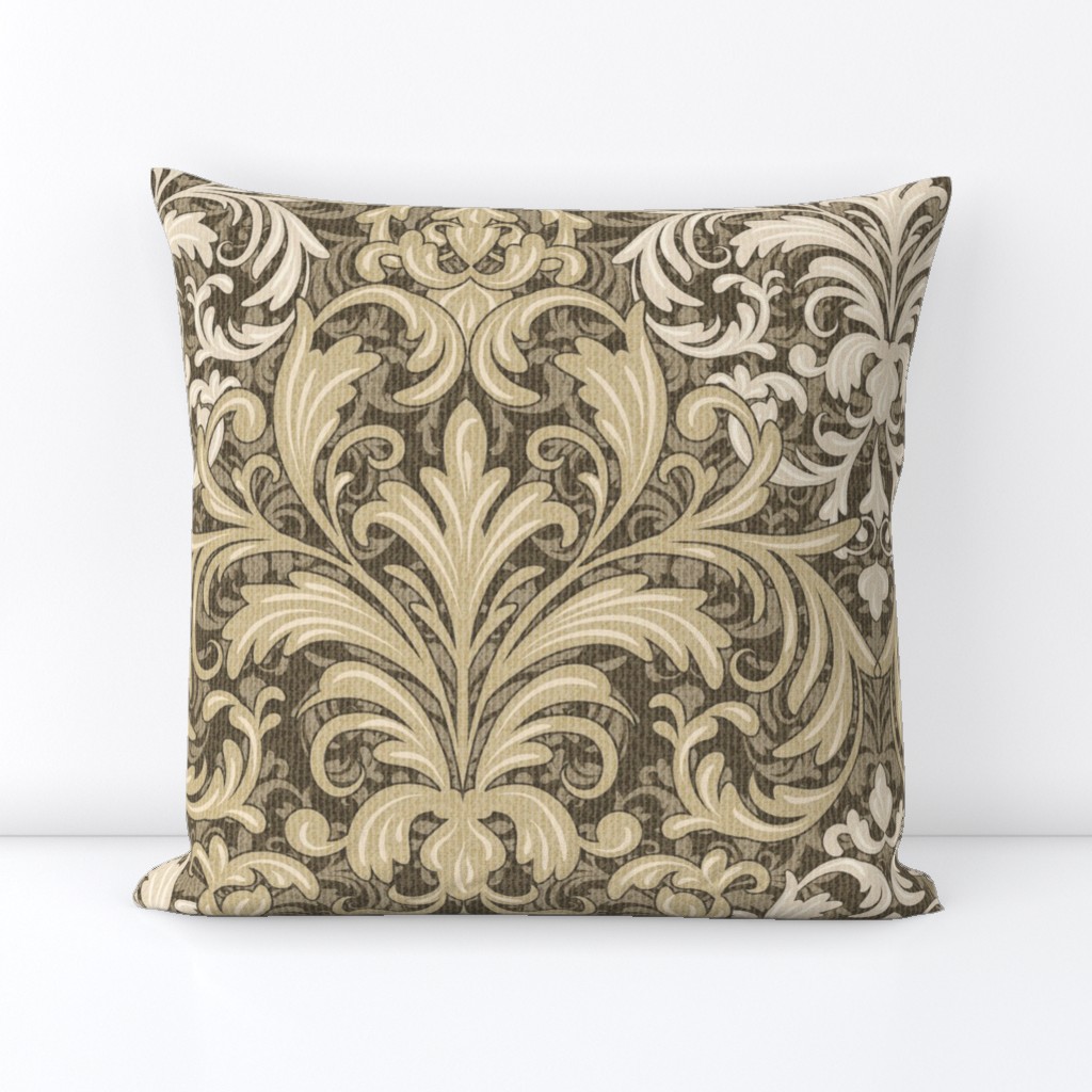 Rich Floral Damask Ocher (revisited)