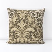 Rich Floral Damask Ocher (revisited)