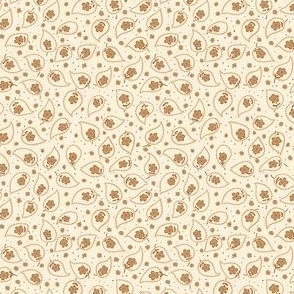 floral paisley ditsy taupe normal scale