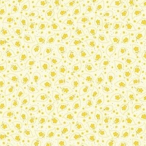 floral paisley ditsy yellow normal scale