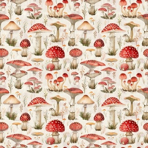 Enchanted Forest Floor: A Whimsical Mushroom Medley