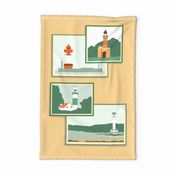 Lighthouses Wallhanging or Teatowel