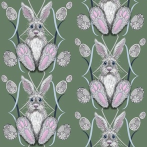 Easter Bunny Rabbit In Classic Green