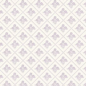 Floral Lattice Diamond - Lavender Purple - Medium - (Villa)