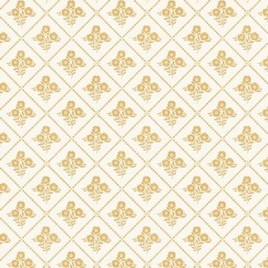 Floral Lattice Diamond - Yellow - Medium - (Villa)