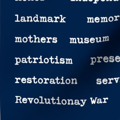 Revolutionary war words for journals and the Semiquincentennial