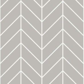 Chevron Pattern - White on Gray
