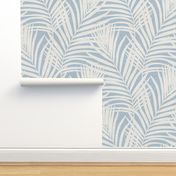 Coastal Palm Leaves - Air Blue 1