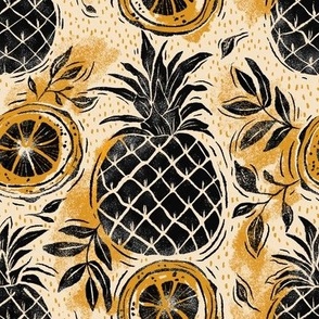 Pineapple summer textured tropical fruit