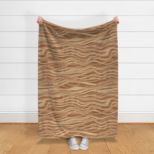 (l) desert sand dunes – wavy lines | warm earth tones of gold rust copper sienna brown | large scale