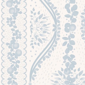 Bygone Times Eucalyptus Dandelion Panel Floral, Light Blue Pale Beige, Large