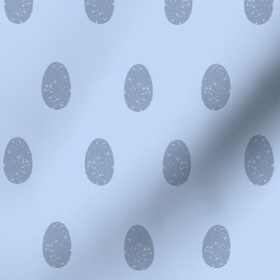 Blue Speckled Eggs on Light Blue